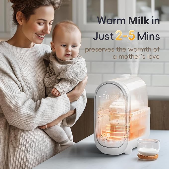 Bottle Warmer for Breastmilk, 11-in-1 Double Bottle Warmer Large Touchscreen - Image 2