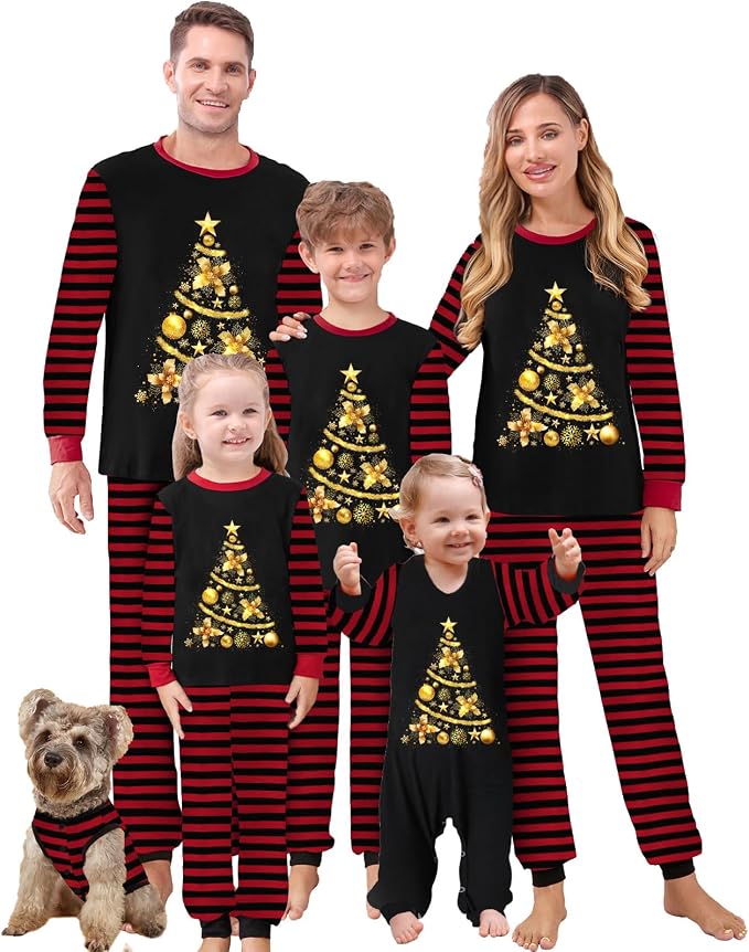 Awoscut Christmas Family Matching Pajamas Christmas Pjs Holiday Nightwear by Awoscut