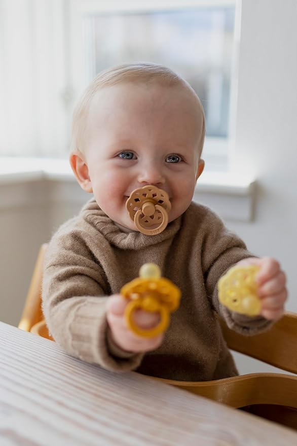 Bibs Pacifiers 6-18 Months | Boheme Collection 2-Pack | BPA-Free Round Nipple | - Image 5