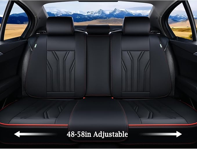 FLORICH Leather Seat Covers, Seat Covers Full Set, Car Seat Protectors 5 Seats - Image 5