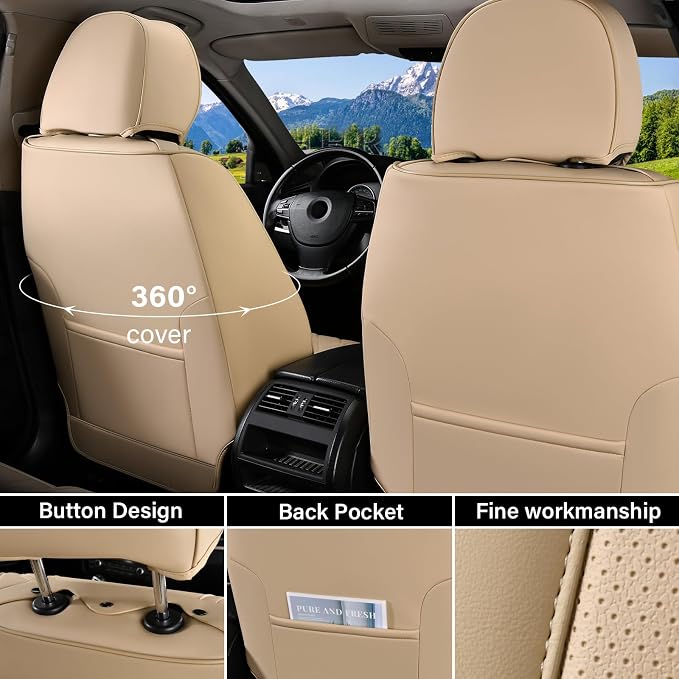 Coverado Seat Covers, Car Seat Covers Front Seats, Car Seat Protector Waterproof - Image 4
