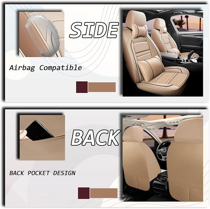 Car Seat Covers for Chrysler Car 200 2011-2017 | 5-Seats Seat Covers, - Image 6