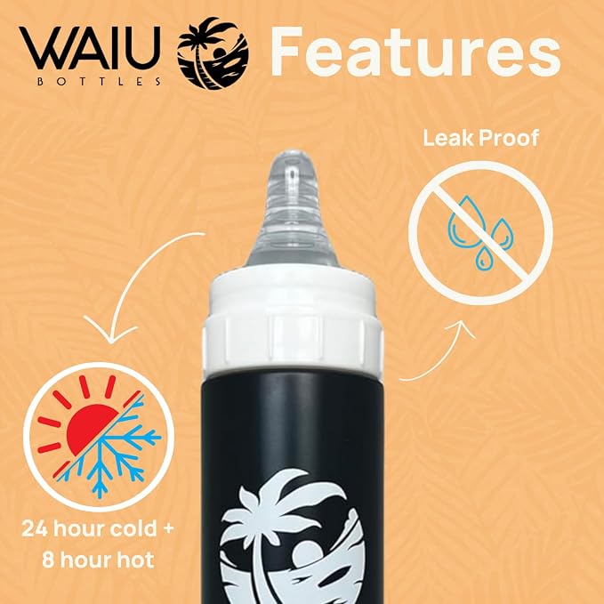 Versatile Waiu Insulated Baby Bottle | 4 oz & 6 oz Sizes | Keeps Drinks Hot - Image 5