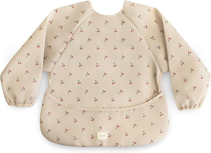 mushie Long Sleeve Baby Bib | Water Resistant Adjustable Fit by mushie
