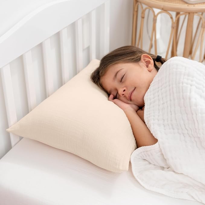 Comfy Cubs Toddler Pillow with Muslin Pillowcase, 13 x 18 in, 2 Pack - Image 2