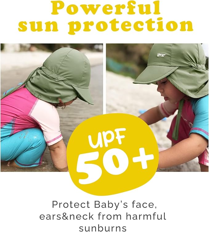 FURTALK Baby Sun Hat Girls and Boys Summer Beach Swim Hat Essentials UPF 50+ - Image 2