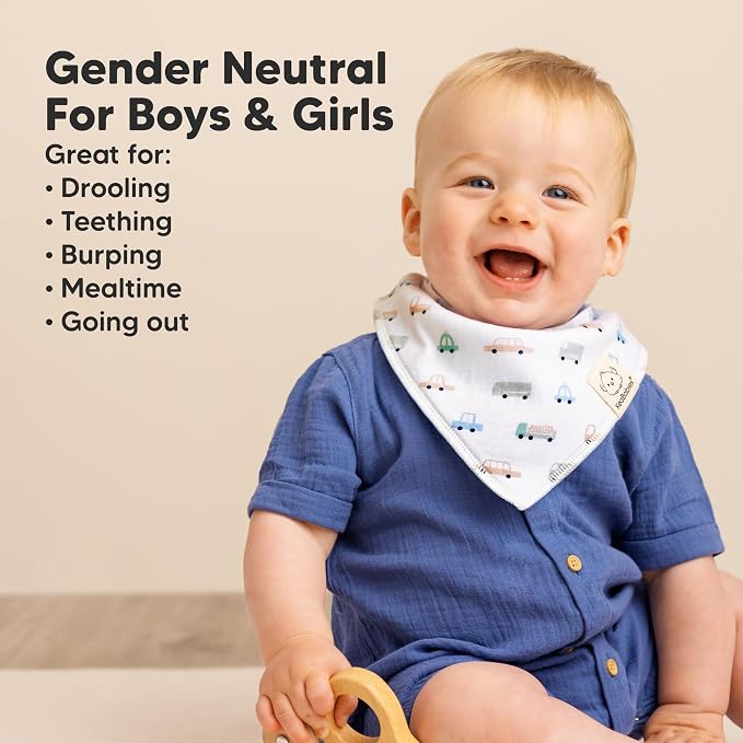 8-Pack Organic Baby Bandana Bibs - Image 6