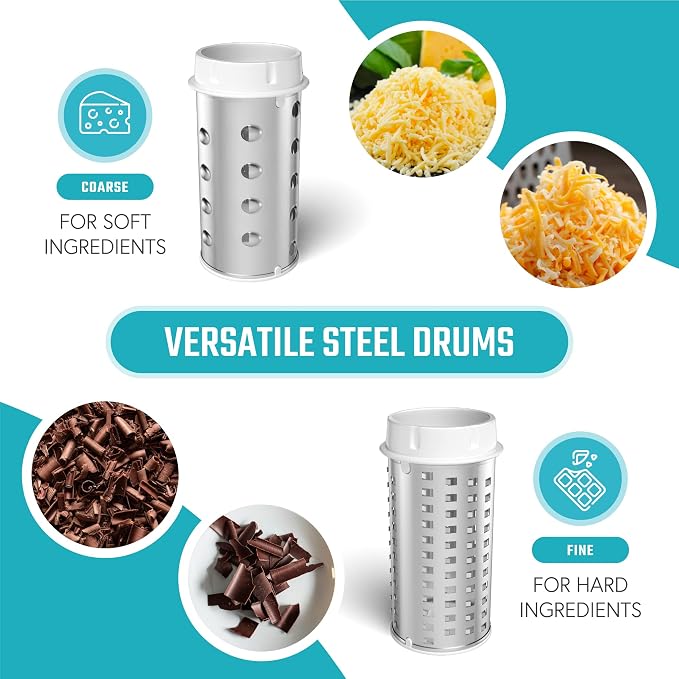 Parmesan Cheese Grater Hand Crank, Restaurant-Grade Rotary Cheese Grater - Image 5