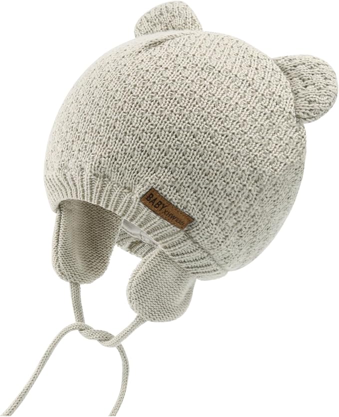 XIAOHAWANG Baby Hat Cute Bear Toddler Earflap Beanie Warm by XIAOHAWANG
