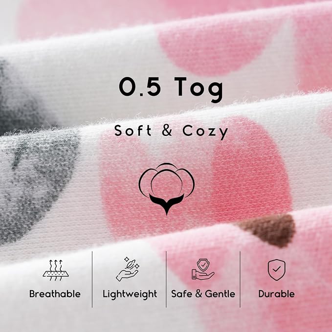 Yoofoss Baby Sleep Sack 6-12 Months 0.5 Tog Wearable Blanket - Image 6