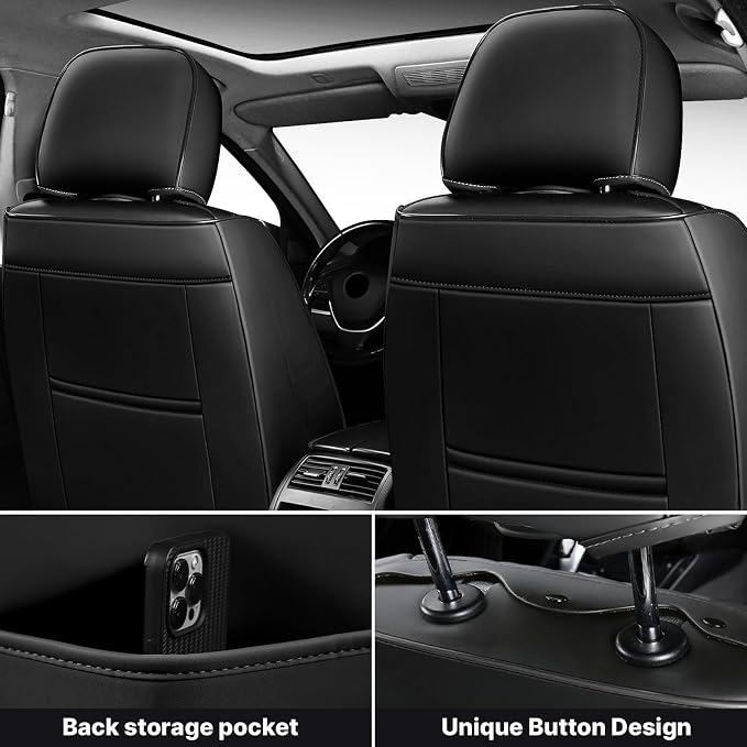Car Seat Covers, Waterproof Faux Leather Automotive Comfortable Seat Covers - Image 3