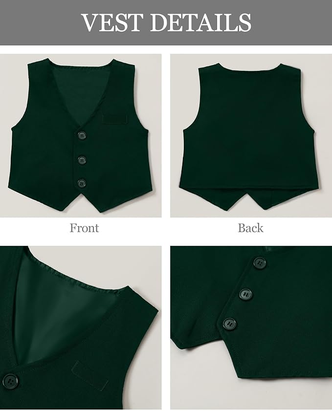 Baby Boy Clothes Gentleman Baby Suit Long Sleeve Romper+Vest+Bow Tie+Corsage - Image 6