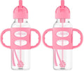 Dr. Brown's Milestones Narrow Sippy Straw Bottle, Spill-Proof by DrBrowns
