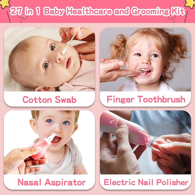 Infant Grooming Essentials: Electric Safety Nail Trimmer, Nasal Aspirator - Image 6