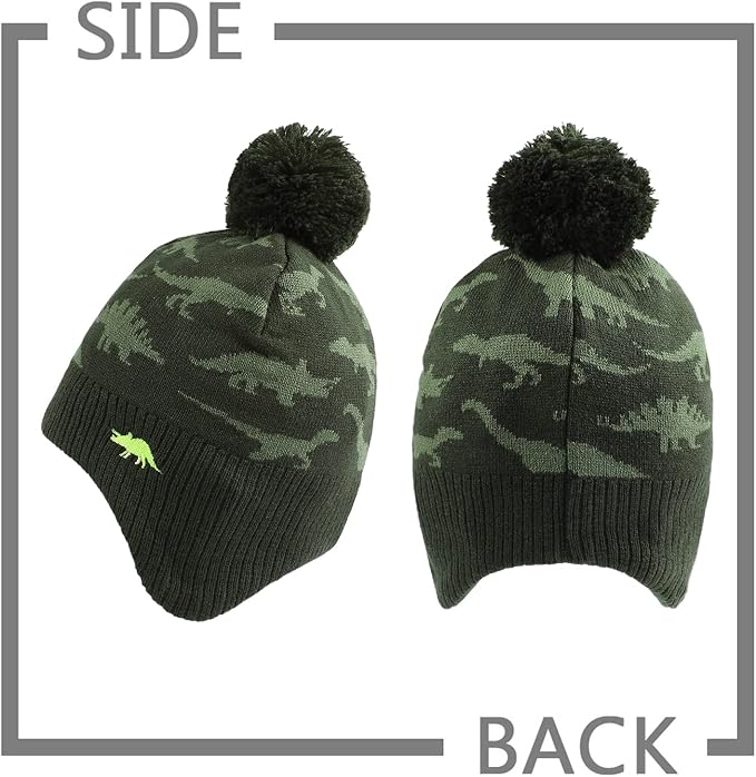 JANGANNSA Knitted Baby Hat Scarf Set Winter Warm Boys Girls Beanie Fleece - Image 2