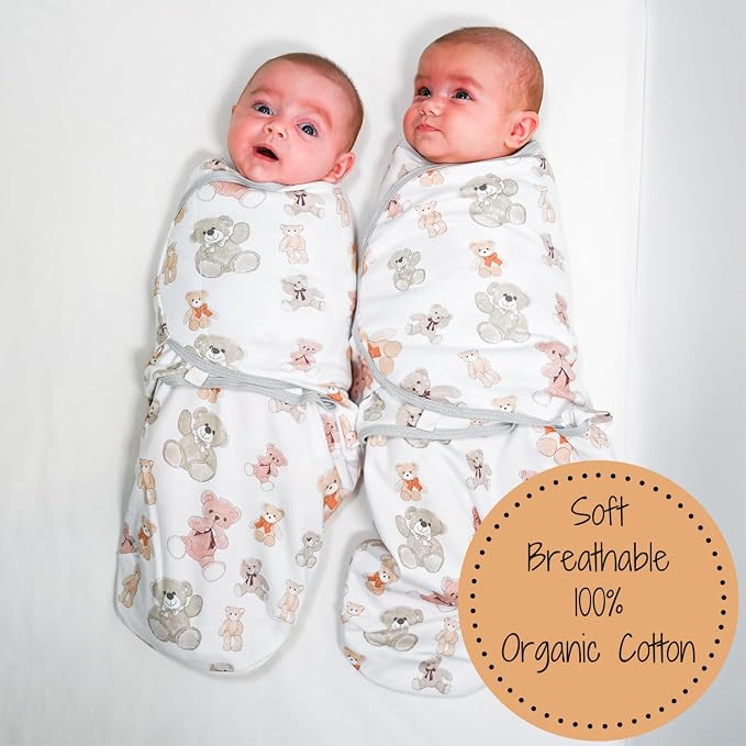 LollyBanks Baby Swaddles, 100% Organic Cotton Sleep Swaddle Sacks 0-3 Months - Image 2