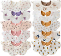 Baby Bibs Muslin Bibs for Baby Girl Boy for Drooling and Teething 10 Pack by DOSMINE