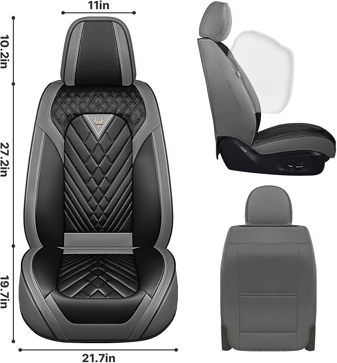 Car Seat Covers Full Coverage Seat Cover Premium Waterproof Faux Leather - Image 3