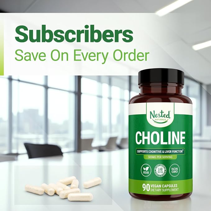 Nested Naturals Choline Bitartrate 500mg - Image 6