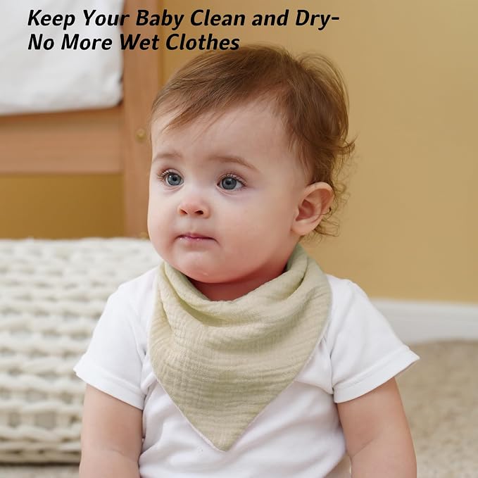 Muslin Baby Bibs Baby Drool Bandana Bibs - Image 4