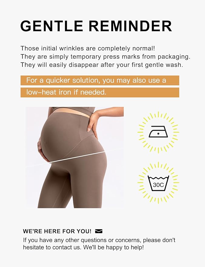 POSHDIVAH Women's Creamluxe Maternity Leggings 25"/28" Over The Belly Pregnancy - Image 5