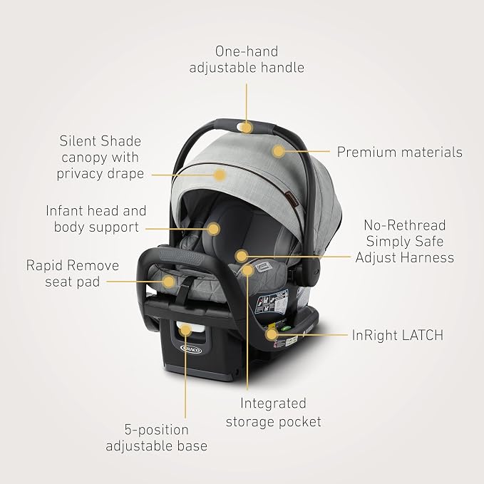 Graco Premier SnugRide SnugFit XT Infant Car Seat, Anti Rebound Bar - Image 6