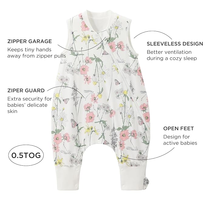 Duomiaomiao 0.5 TOG Toddler Sleep Sack 24-36 Months 100% Cotton Lightweight - Image 2
