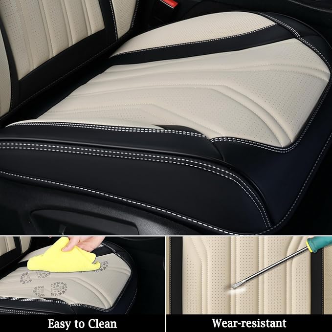 Seat Covers for Cars, Waterproof Seat Covers, Leather Car Seat Covers 2 Pack - Image 5