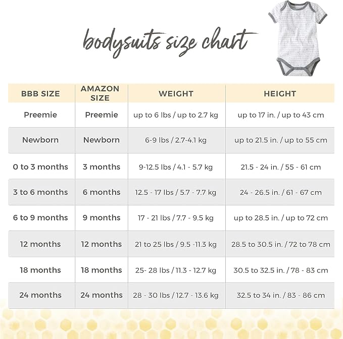Burt's Bees Baby Organic Cotton Bodysuits – Baby Boy & Girl Short and Long - Image 4