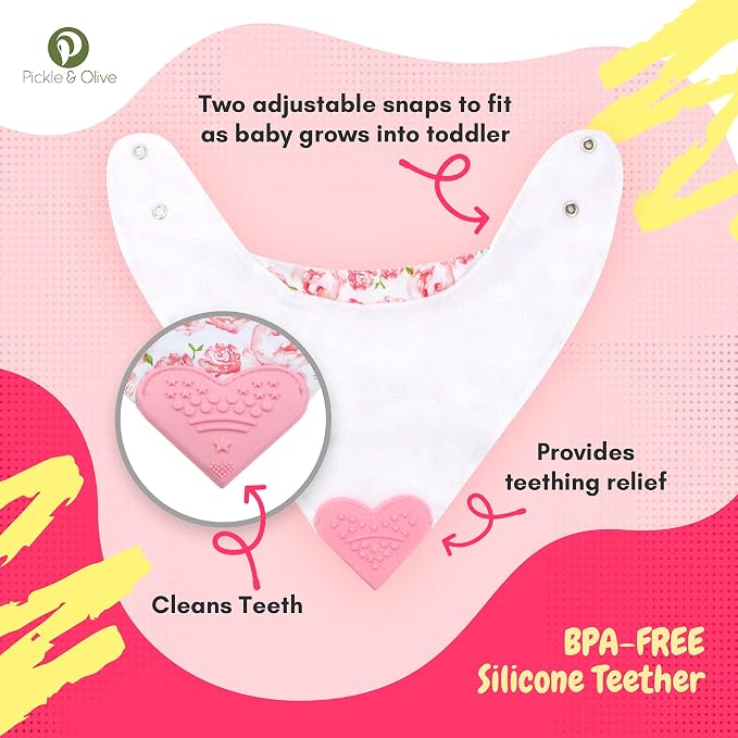 Pickle & Olive Baby Bandana Teething Bibs - Image 5