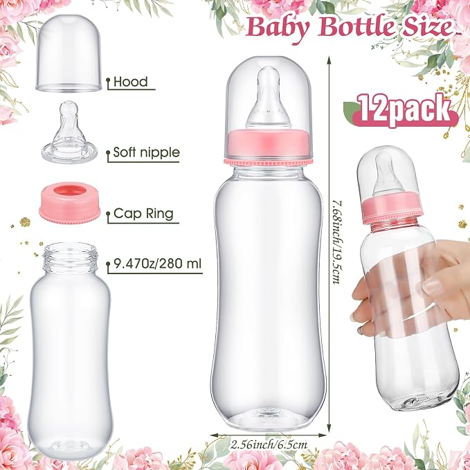 TrelaCo Cool Baby Shower Games Wooden Bottle Chug Sign Rustic Theme Gift Sets - Image 3