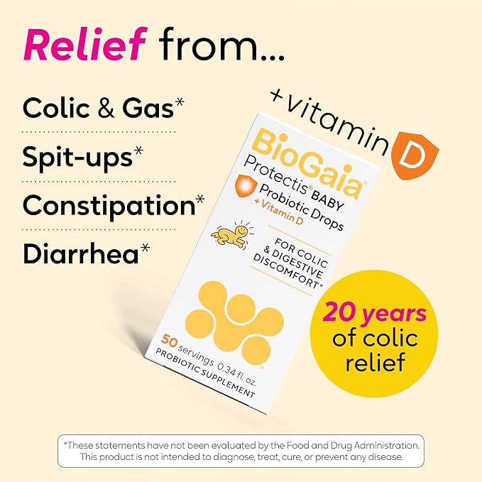 BioGaia Protectis Baby Probiotic Drops | Colic & Gas Relief + Vitamin D | Safe - Image 3