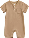 Kuriozud Newborn Infant Unisex Baby Boy Girl Clothes Button Romper Jumpsuit by Kuriozud