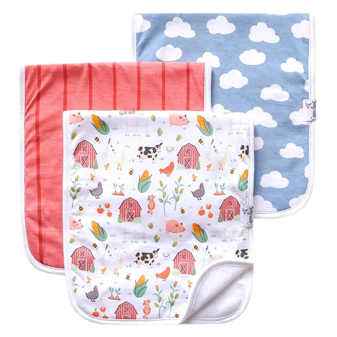 Copper Pearl Premium Baby Burp Cloths by CopperPearl