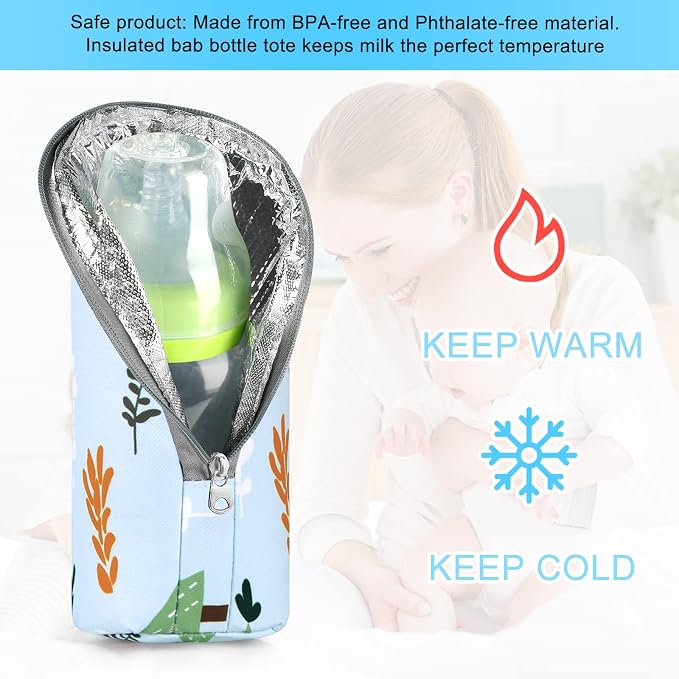 Accmor Baby Bottle Cooler Tote Bags, Insulated Breastmilk Cooler Bag, Nursing - Image 3