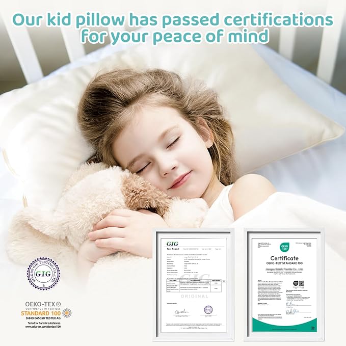 LOFE Organic Kids Pillow with Pillowcase - Image 4