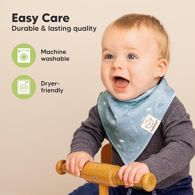 8-Pack Organic Baby Bandana Bibs - Image 7