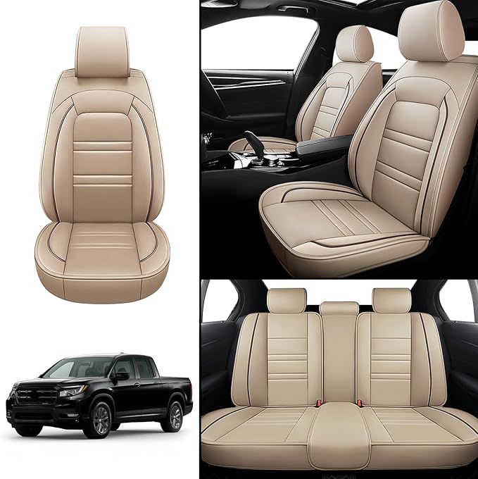 Seat Covers for Honda Ridgeline 2006-2025 | 5-Seats Leather Seat Covers - Image 2