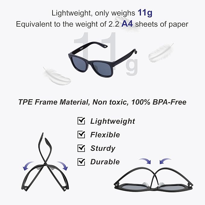 COCOSAND Flexible Baby Sunglasses - Image 3