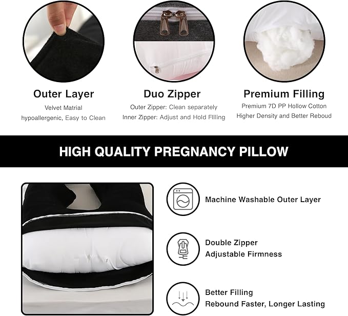 Pregnancy Pillow, Full Body Maternity Pillow 57 inch, - Image 4