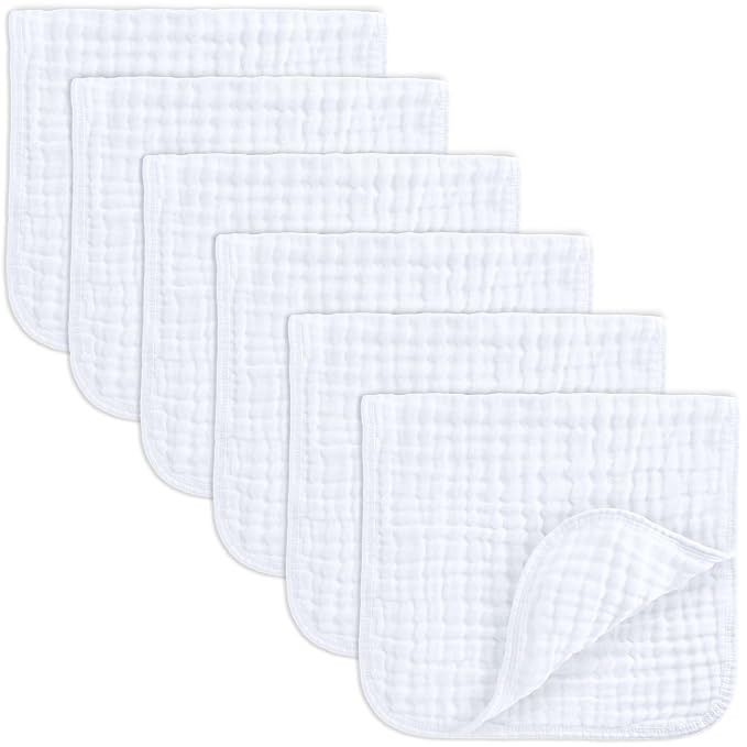 Comfy Cubs Muslin Burp Cloths 20" x 10", Ultra Absorbent 100% Cotton by ComfyCubs