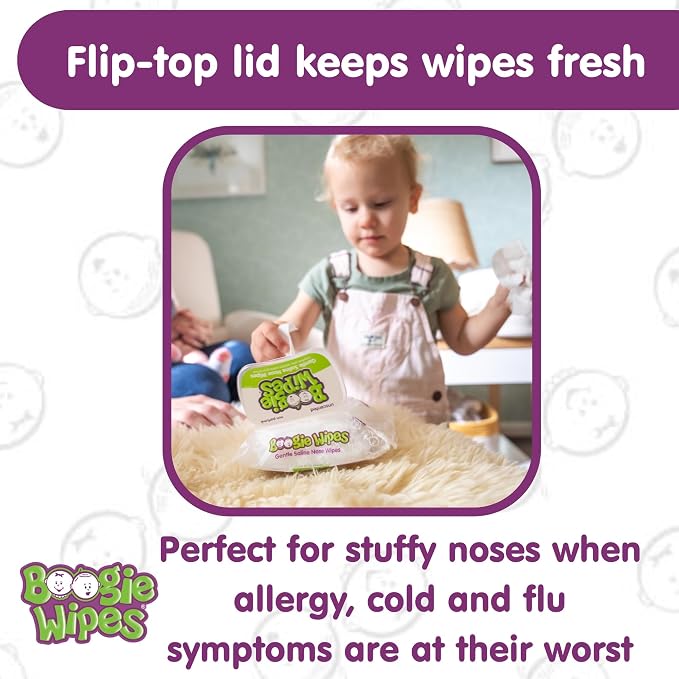 Saline Nose Wipes by Boogie, for Baby & Kids, Hand & Body, Made - Image 5