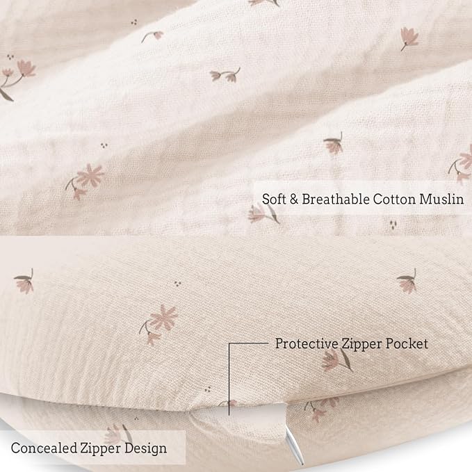 Little Grape Land Nursing Pillow, Soft 100% Cotton Breastfeeding Pillow - Image 5