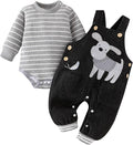 Baby Boy Clothes Fall Winter Outfits Long Sleeve Striped Romper Cute Cartoon by CETEPY