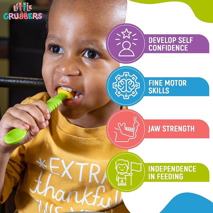 3-in-1 Silicone Baby Spoon Self Feeding 6+ Months - Image 5
