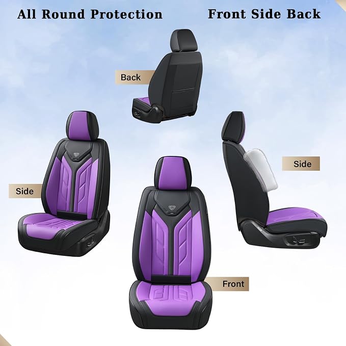 Coverado Front Seat Covers, Leather Seat Covers - Image 2