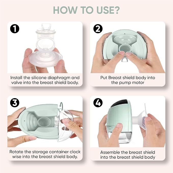 Zomee Fit Wearable Breast Pump, Hands Free, Discrete Electric Double Breast Pump - Image 4
