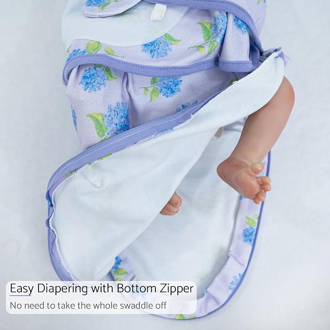 LollyBanks Baby Swaddles 100% Organic Cotton, 0-3 Months Baby Girl Swaddles - Image 4