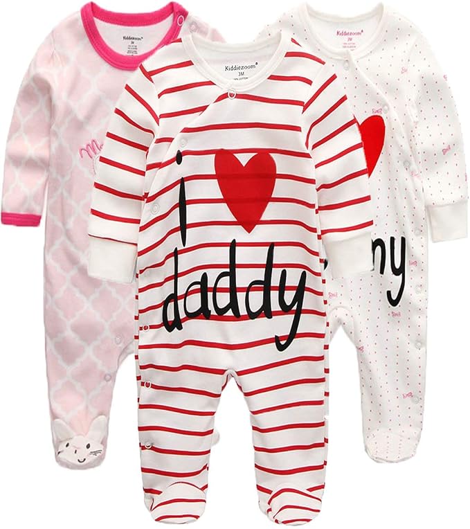 Kiddiezoom Baby and Toddler Boys'Snug Fit Footed One-Piece Romper Jumpsuit - Image 2