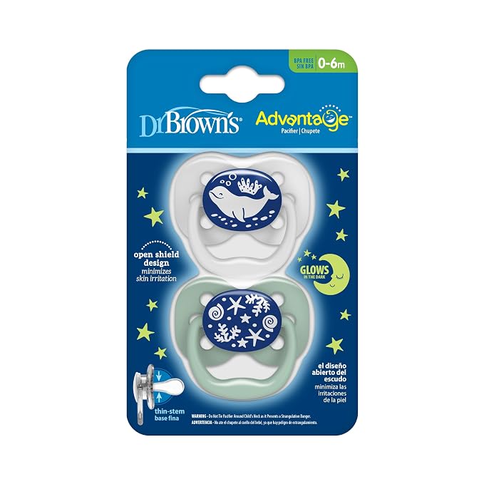 Dr. Brown's Advantage Baby Pacifiers, 0-6 Month, Glow-in-The-Dark, 0-6 Month - Image 20